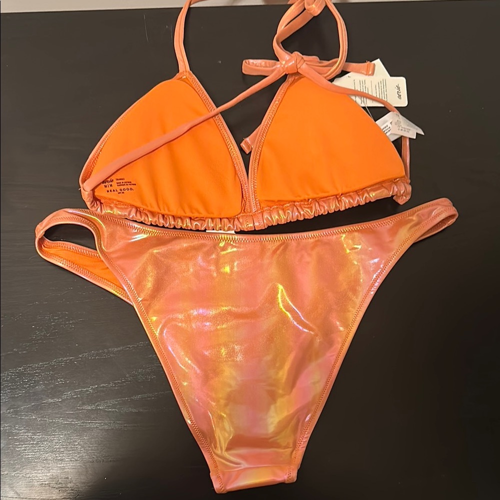Aerie Iridescent Peach Bikini Set - Picture 4 of 4